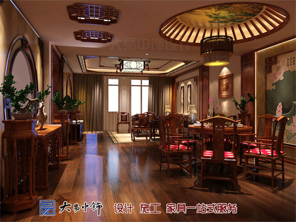 遼寧盤(pán)錦220平米別墅設計，感受中式別墅裝修的氣息